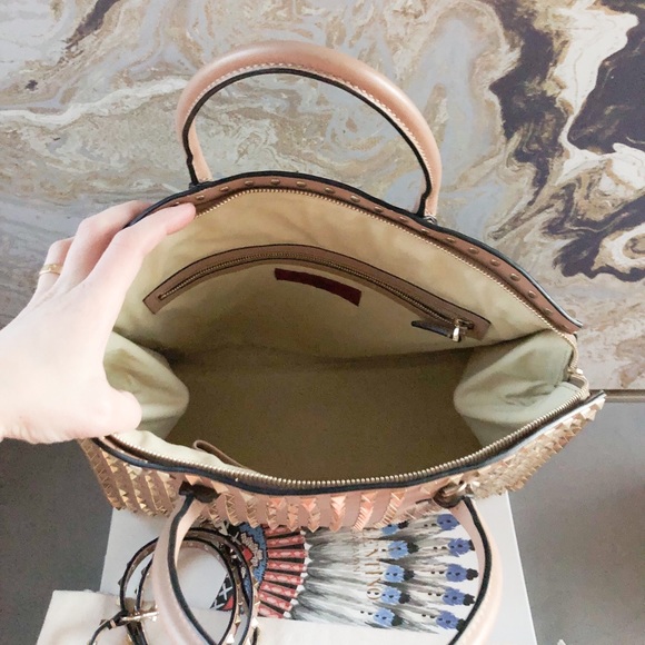 Valentino Allover Rockstud Dome Satchel - Picture 4 of 8